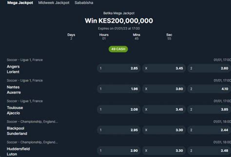 Betika Mega Jackpot Prediction for this Week.